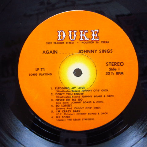 Johnny Ace - Memorial Album for Johnny Ace (US '61 Re L. Stereo/Matt CVR+Sticker Stereo)