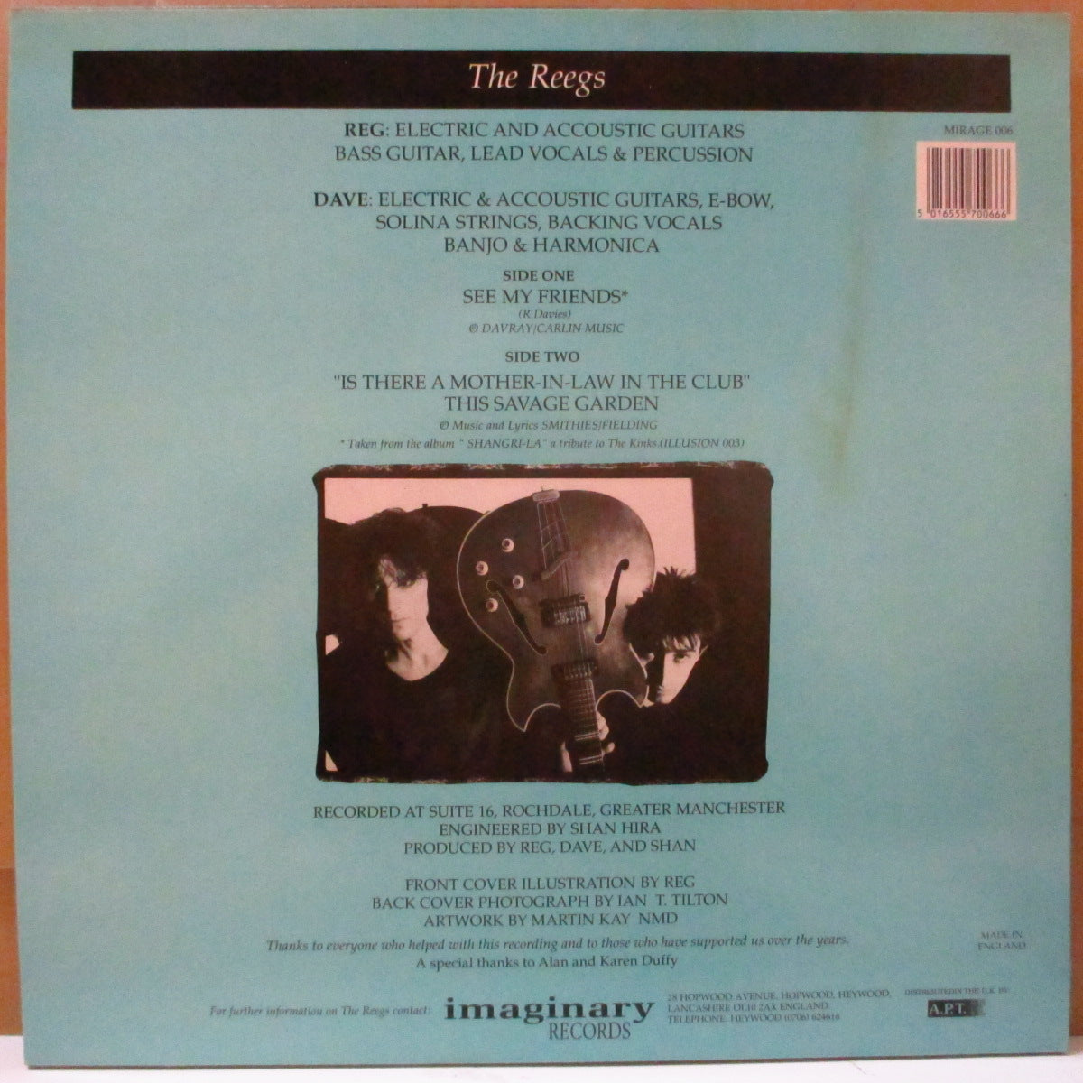 REEGS, THE - See MY Friends (UK Orig.12")