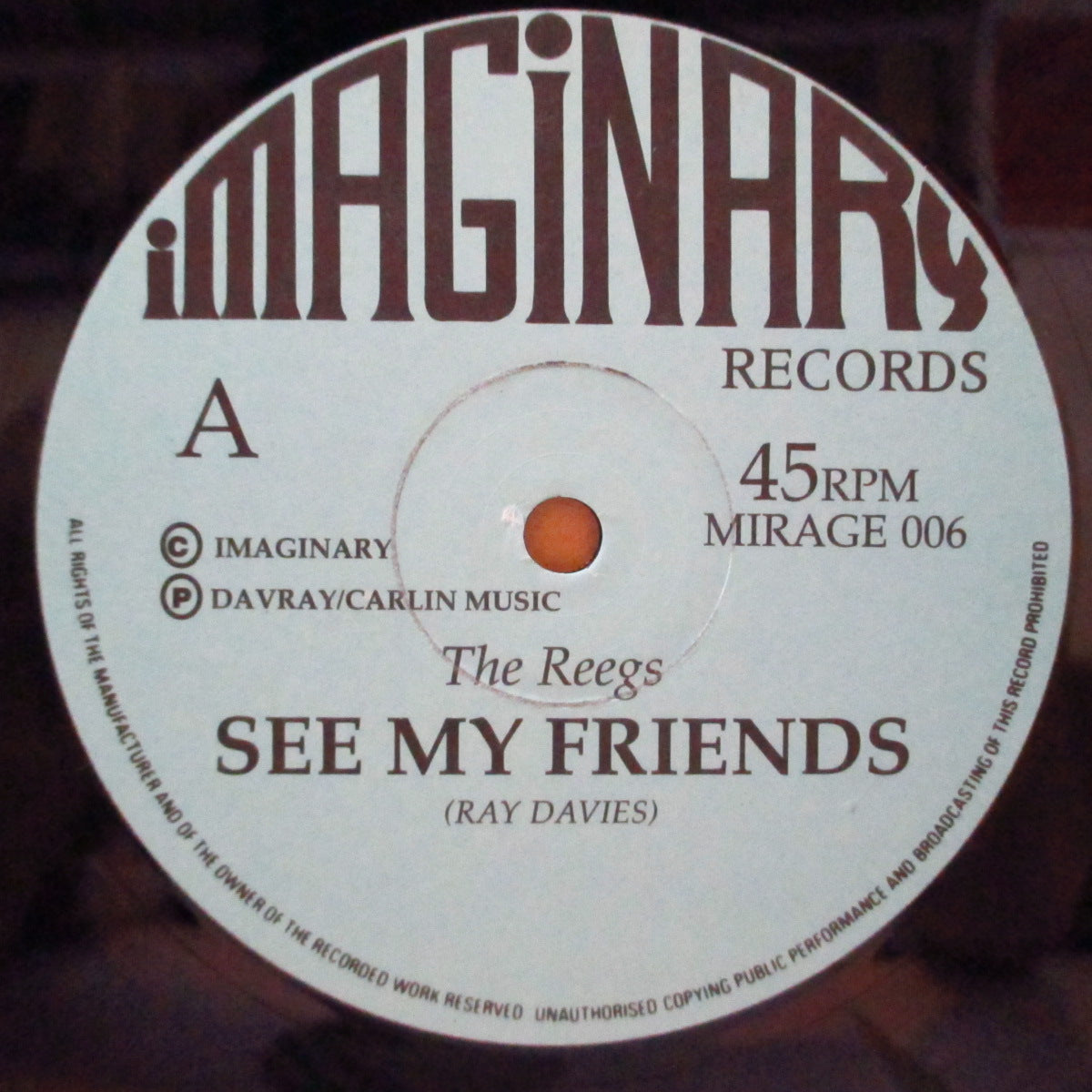 REEGS, THE - See MY Friends (UK Orig.12")