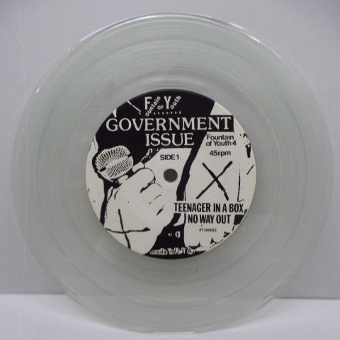 GOVERNMENT ISSUE (ガヴァメント・イシュー) - Make An Effort EP (US '84 再発クリアヴァイナル 7"+PS)