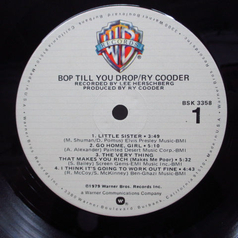 RY COODER (ライ・クーダー) - Bop Till You Drop (US Reissue)