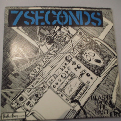 7 SECONDS - Blasts From The Past E.P. (US 2nd Press Blue Vinyl 7"+Hard PS)