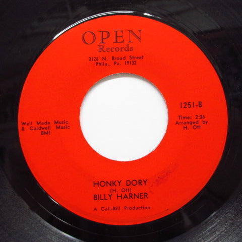 BILLY HARNER - Irresistable You / Honky Dory