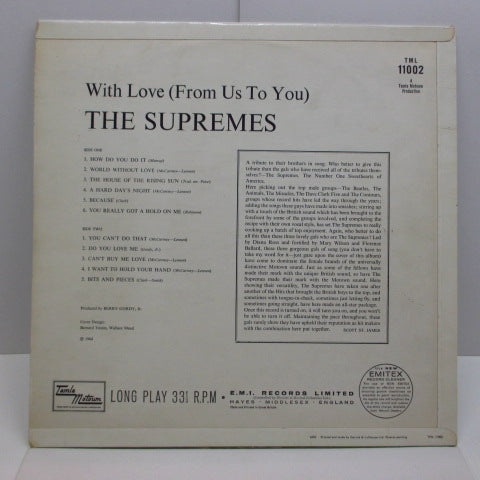 SUPREMES (スプリームス / シュプリームス) - With Love (From Us To You) (UK Orig.Mono/CFS)