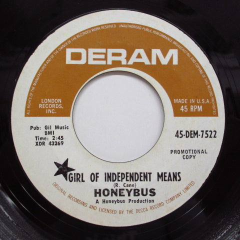 HONEYBUS - Girl Of Independent Means (US オリジナル 7"+CS)