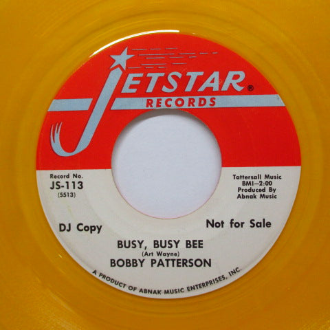 BOBBY PATTERSON & THE MUSTANGS - Busy,Busy Bee / Sweet Taste Of Love