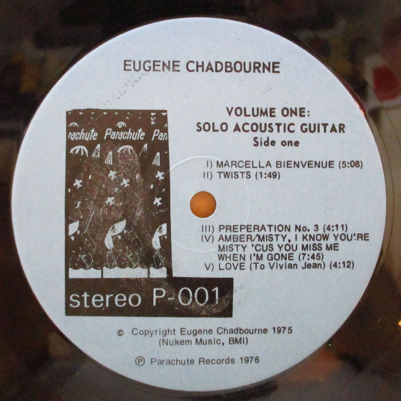 EUGENE CHADBOURNE (ユージン・チャドボーン)  - Volume One: Solo Acousctic Guitar (Canada 500 Ltd.LP+Insert)