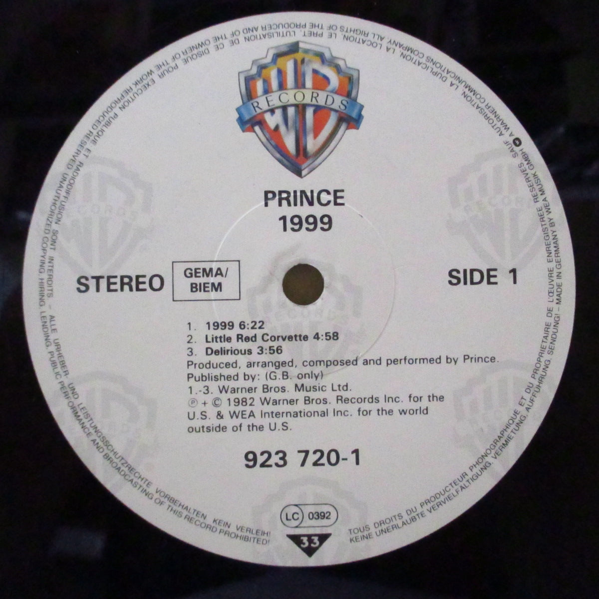 PRINCE (プリンス)  - 1999 (EU オリジナル 2xLP+インナー)