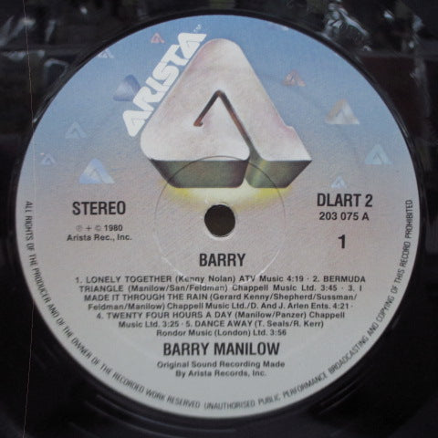 BARRY MANILOW - Barry (UK Orig.LP+Inner)
