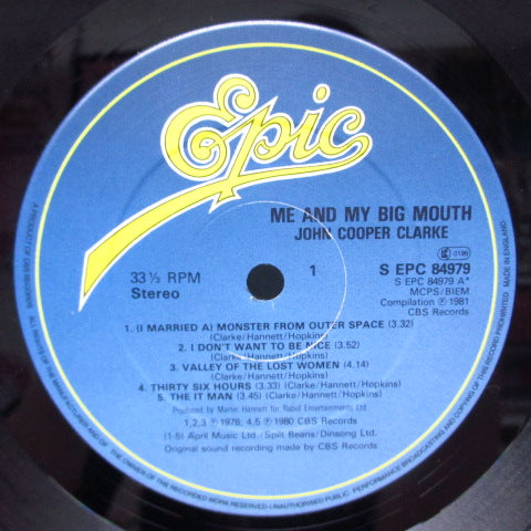 JOHN COOPER CLARKE - Me And My Big Mouth (UK Orig.LP)