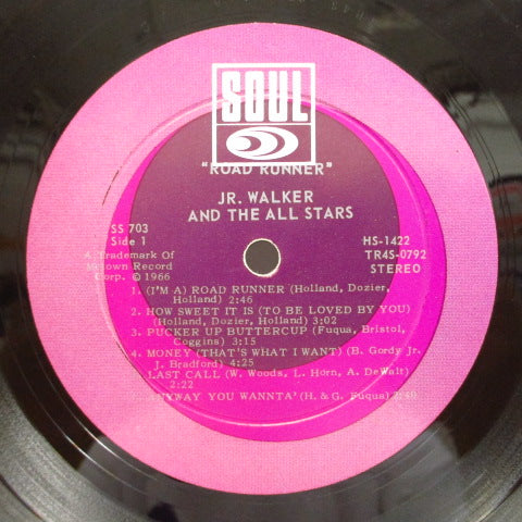 JR.WALKER & THE ALL STARS (ジュニア・ウォーカー& ジ・オールスターズ)   - Road Runner (US:Orig.STEREO)