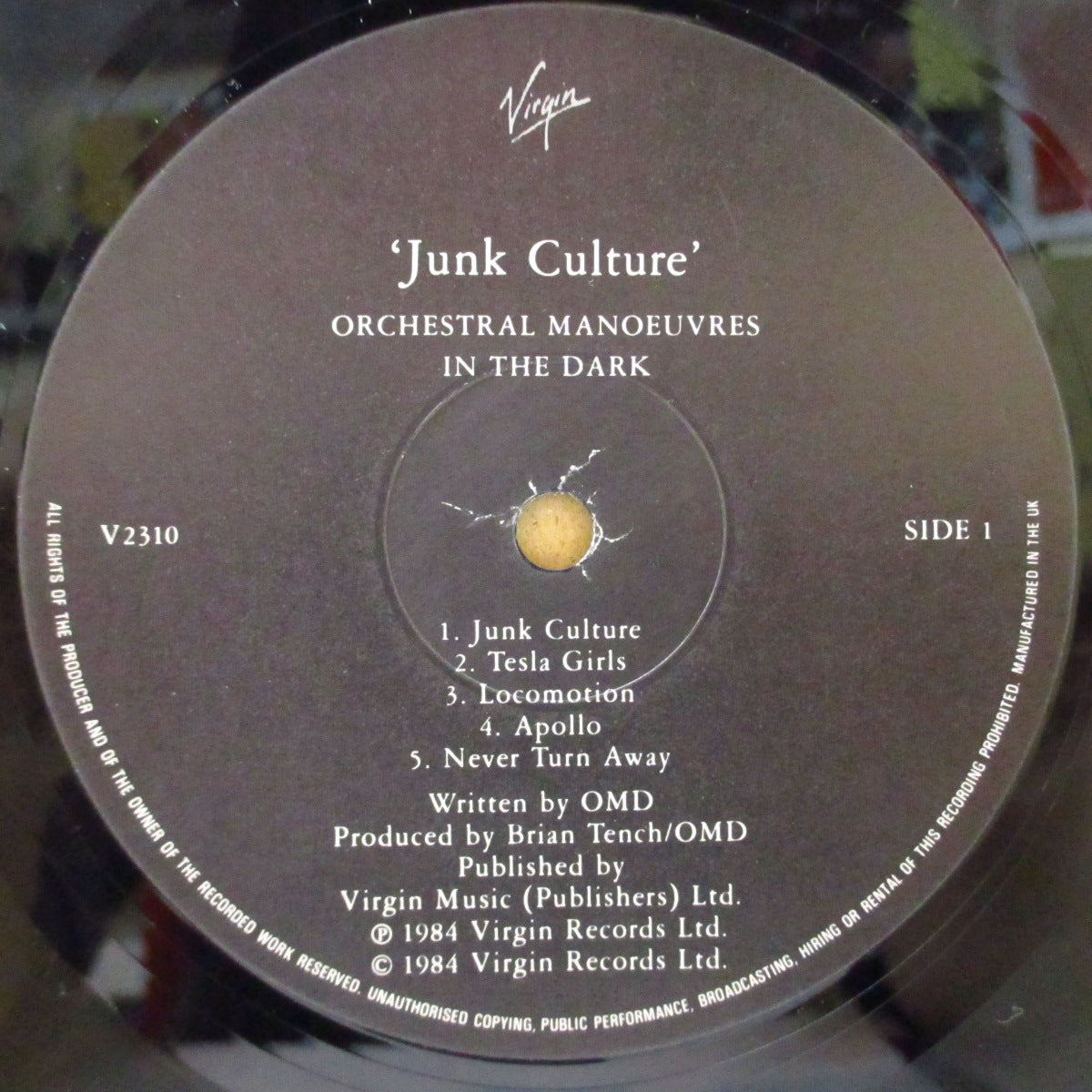 O.M.D. (Orchestral Manoeuvres In The Dark) (オーケストラル・マヌーヴァーズ・イン・ザ・ダーク) -  Junk Culture (UK オリジナル LP+光沢固紙インナー/レアステッカー付きジャケ)