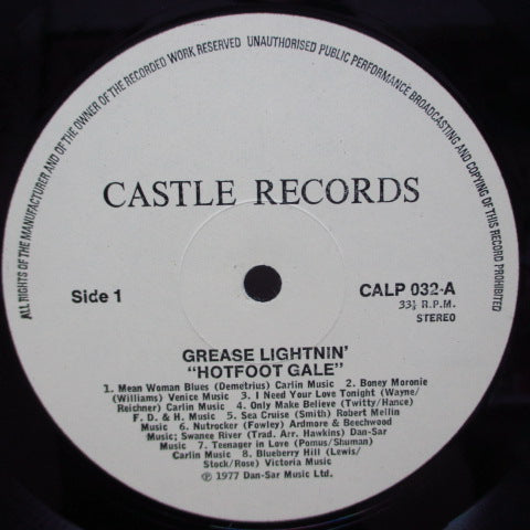 HOTFOOT GALE - Grease Lightning' (UK Orig.LP/CS)