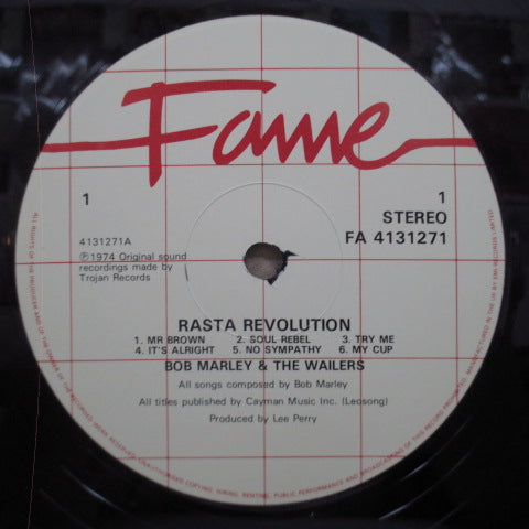BOB MARLEY & THE WAILERS (ボブ・マーリー&ザ・ウェイラーズ) - Rasta Revolution (UK 80's 再発 LP/FA 41 3127 1)