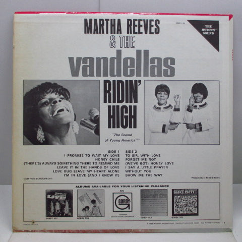 MARTHA & THE VANDELLAS (マーサ＆ザ・ヴァンデラス)  - Ridin' High (US Orig.Stereo LP)