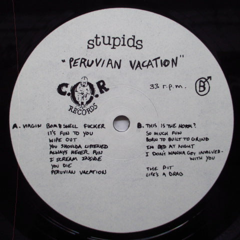 STUPIDS (ストゥーピッズ) - Peruvian Vacation (UK '85 再発 LP/ブルー・スリーブ)