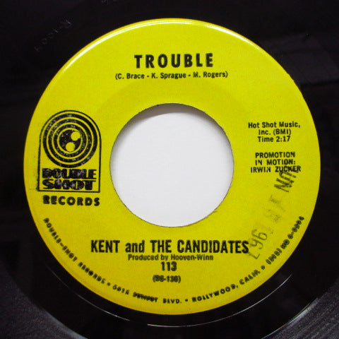 KENT & THE CANDIDATES - Take Me By The Hand / Trouble