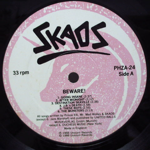 SKAOS - Beware! ...Is Approaching! (UK Orig.Pink Lbl.LP)