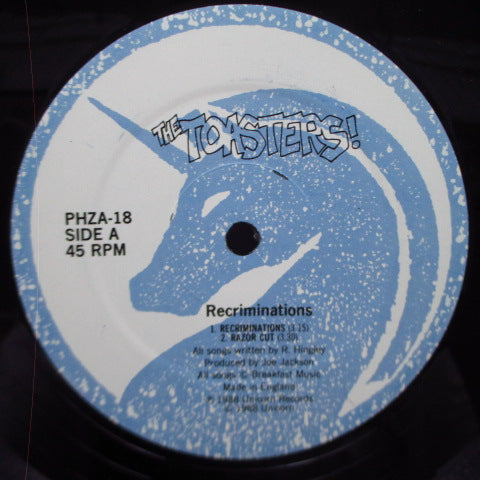 TOASTERS, THE (ザ ・トースターズ)  - Recriminations (UK '88 再発 12"/PHZA-18)