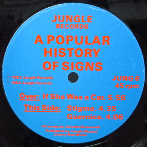 A POPULAR HISTORY OF SIGNS (ア・ポピュラー・ヒストリー・オブ・サインズ)  - If She Was A Car (UK Orig.12")