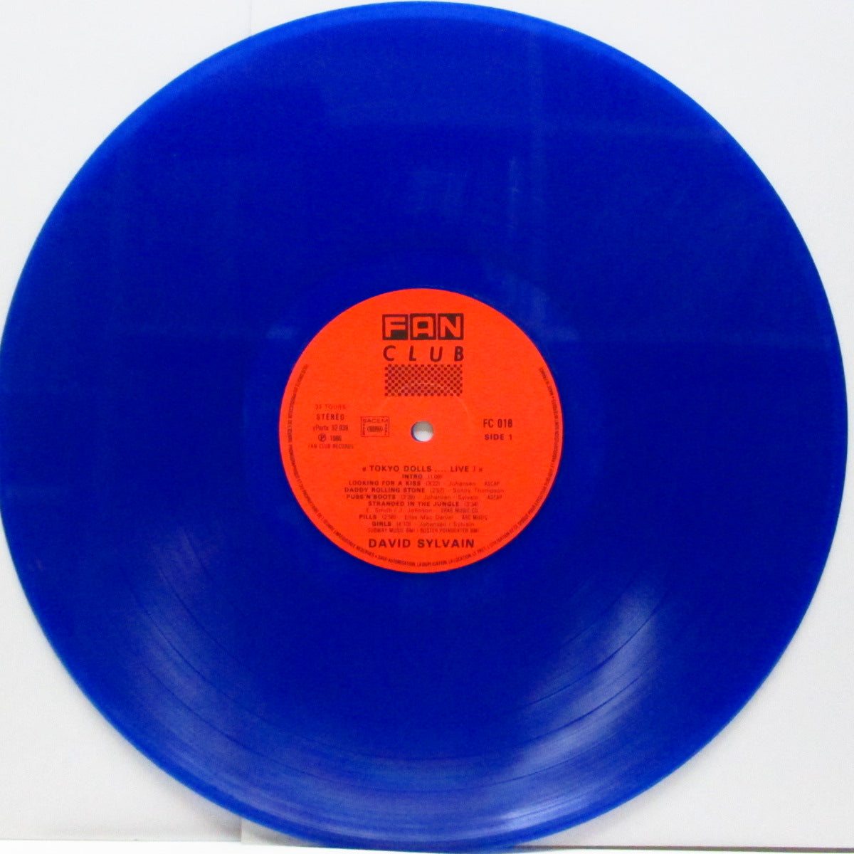 DAVID & SYLVAIN - Tokyo Dolls Live! (France Ltd.Blue Vinyl LP)