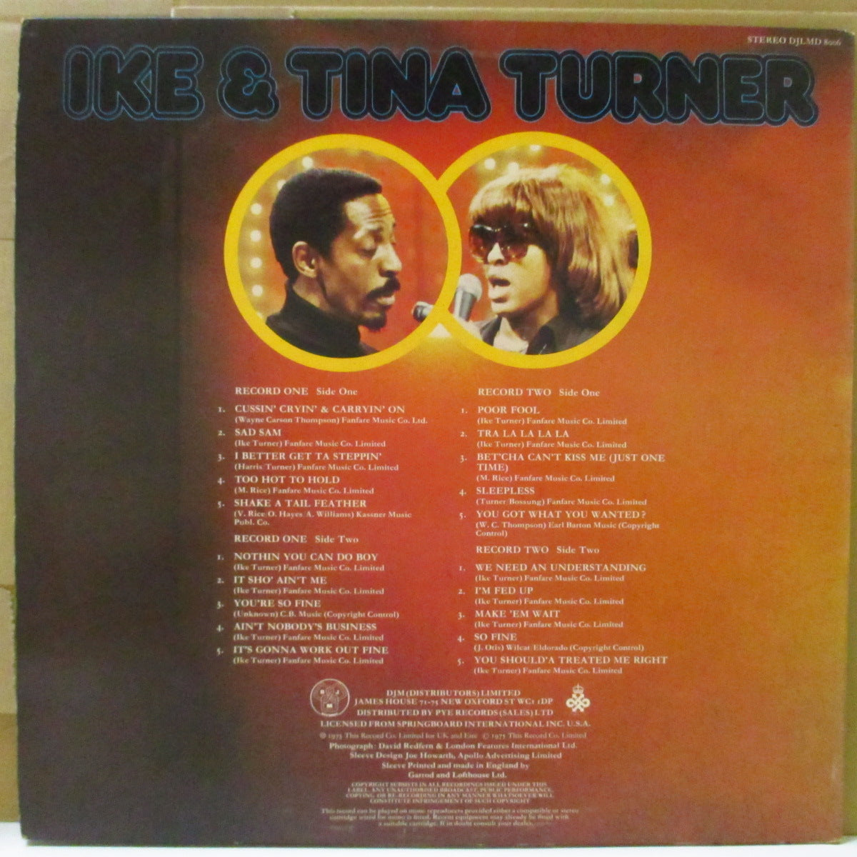 IKE & TINA TURNER (アイク＆ティナ・ターナー)  - Souled From The Vaults (UK '69 Orig.オリジナル「紫ラベ」12曲入りステレオ LP/表面コーティングジャケ)