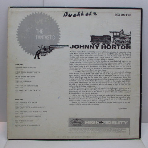 JOHNNY HORTON (ジョニー・ホートン)  - The Fantastic (US 60's 2nd Press Mono LP/CS)