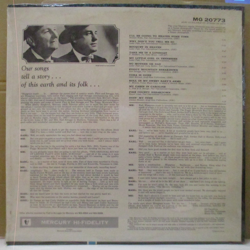 FLATT & SCRUGGS (フラット＆スクラグス)  - The Original Sound (US 2nd Press Red Label Mono LP)
