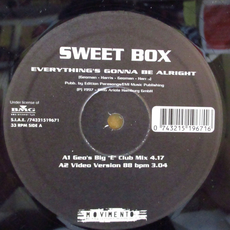 SWEETBOX (スウィートボックス)  - Everything's Gonna Be Alright +3 (Italy Orig.12"/Die-Cut CVR)