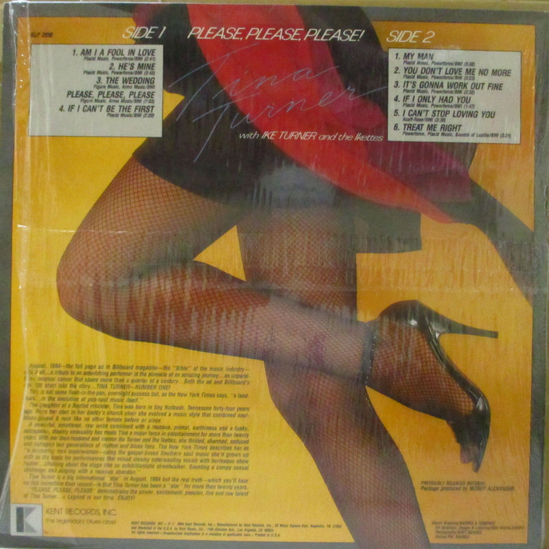 TINA TURNER with Ike Turner and The Ikettes (ティナ・ターナー ウィズ・アイク・ターナー＆ アイケッツ)  - Please, Please, Please ! (US '84 再発 LP)