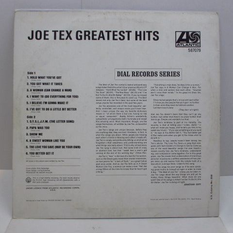 JOE TEX (ジョー・テックス)  - Greatest Hits (UK Orig.MONO/CS)