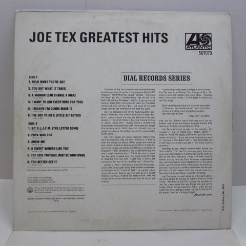 JOE TEX - Greatest Hits (UK Orig.MONO/CS)