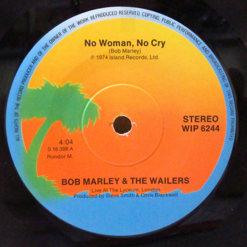 BOB MARLEY & THE WAILERS (ボブ・マーリー&ザ・ウェイラーズ)  - No Woman, No Cry / Kinky Reggae (German 70's 再発 7"+ソフト紙ジャケ)