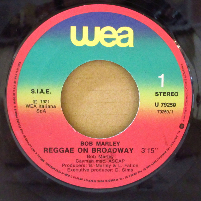 BOB MARLEY & THE WAILERS (ボブ・マーリー&ザ・ウェイラーズ)  - Reggae On Broadway / Gonna Get You (Italy オリジナル 7"/マット・ソフト紙ジャケ)