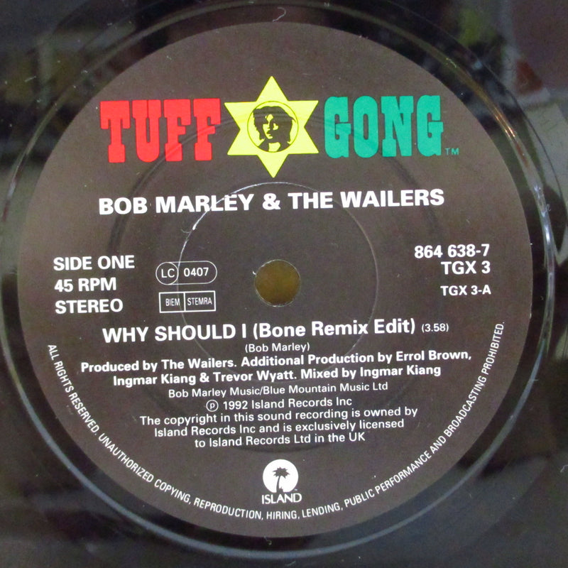 BOB MARLEY & THE WAILERS (ボブ・マーリー&ザ・ウェイラーズ)  - Why Should I [Bone Remix Edit] (UK オリジナル 7"+光沢固紙折り返しジャケ)