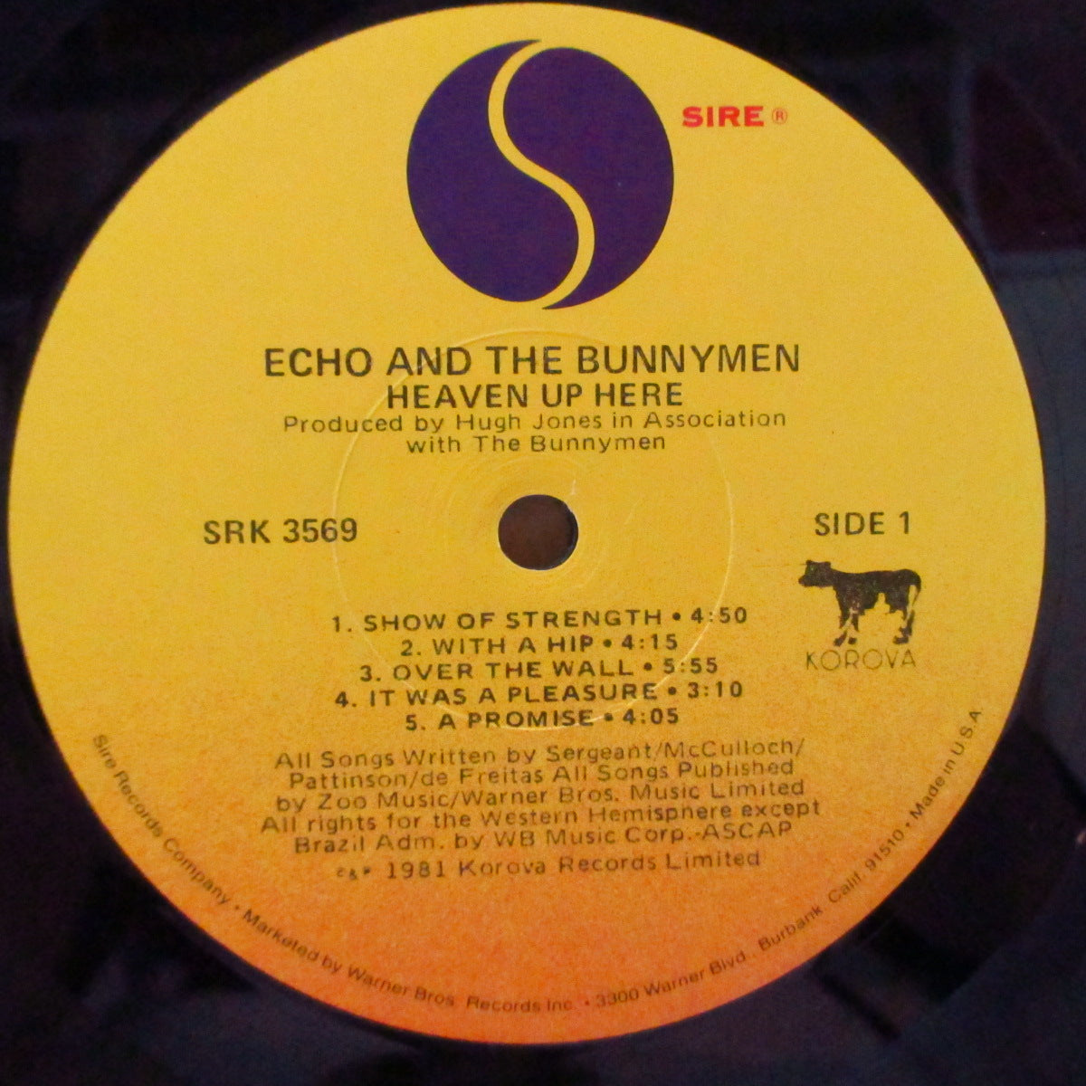 ECHO u0026 THE BUNNYMEN (エコー＆ザ・バニーメン) - Heaven Up Here (US オリジナル LP/No Inner)