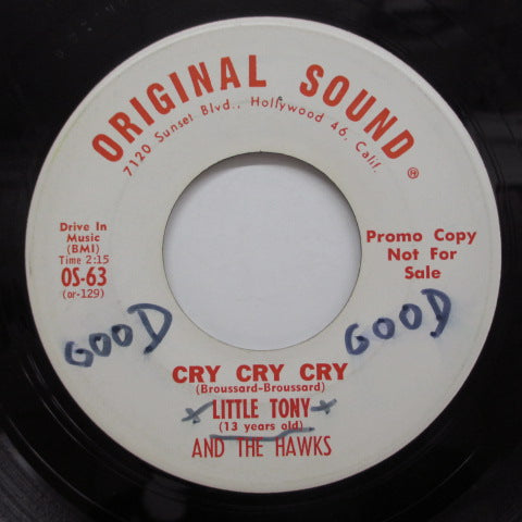 LITTLE TONY & THE HAWKS - Do What You Did / Cry Cry Cry (Promo)