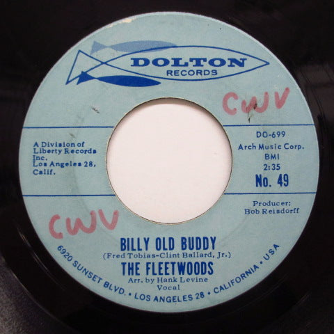 FLEETWOODS - Billy Old Buddy ('62 Dolton Orig)