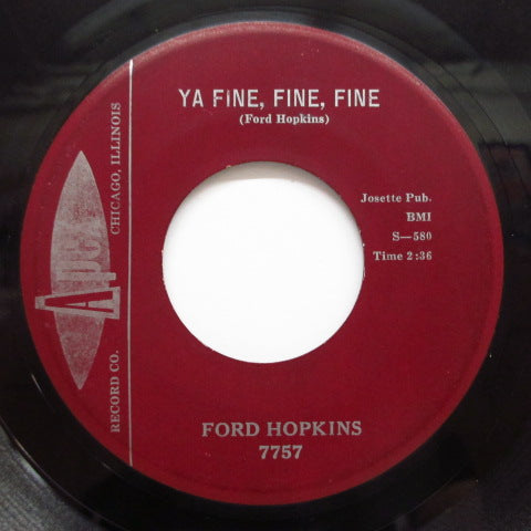 FORD HOPKINS - Ya Fine, Fine, Fine (Oorig)