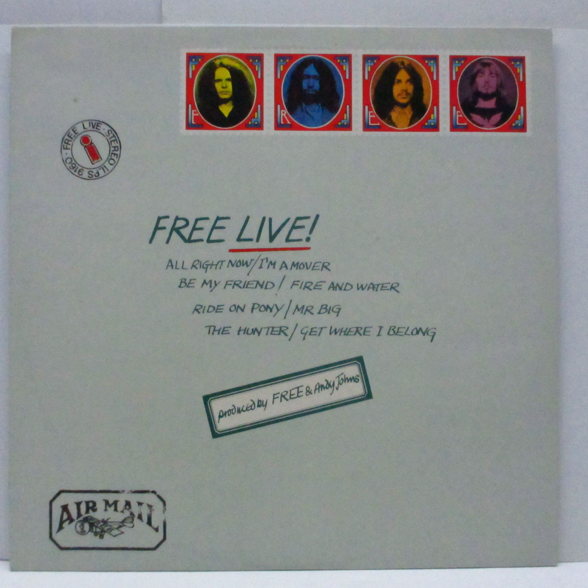 FREE (フリー)  - Free Live (UK '75 再発 LP/通常スリーブ)