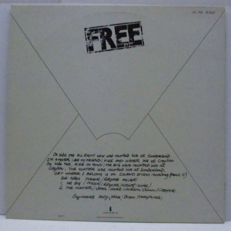 FREE (フリー)  - Free Live (UK '75 再発 LP/通常スリーブ)