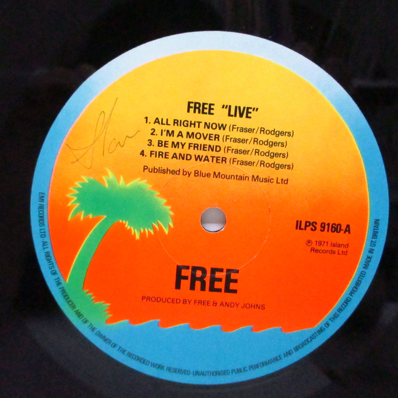 FREE (フリー)  - Free Live (UK '75 再発 LP/通常スリーブ)
