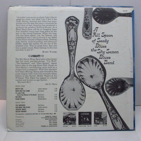 SKY SAXON BLUES BAND - A Full Spoon Of Seedy Blues (US Orig.Stereo)