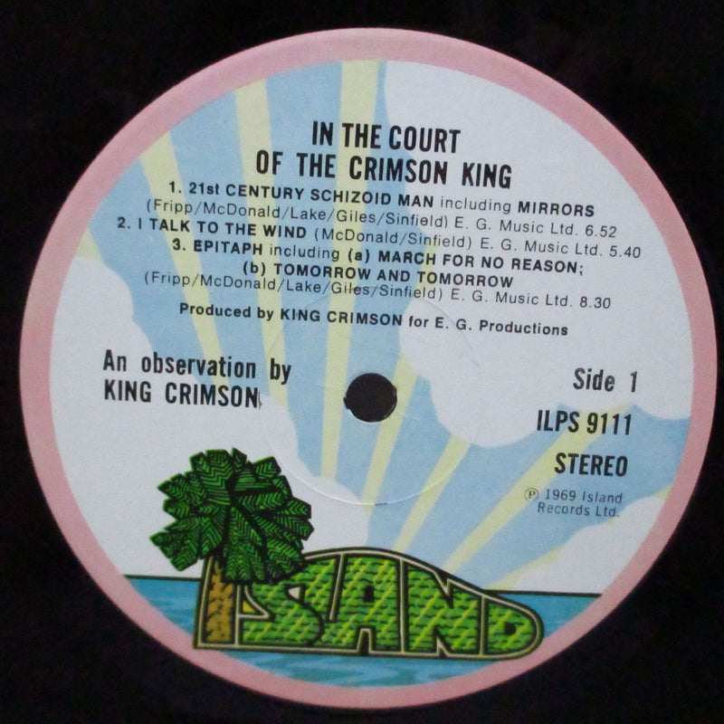KING CRIMSON (キング・クリムゾン)  - In The Court Of The Crimson King (UK '72 4thプレス LP