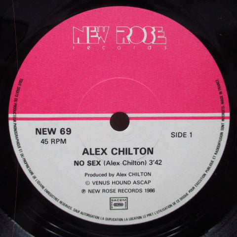 ALEX CHILTON (アレックス・チルトン) - No Sex (France 5,000枚限定オリジナル 2x7インチ/見開きジャケ)