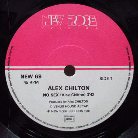 ALEX CHILTON (アレックス・チルトン) - No Sex (France オリジナル 2x7")