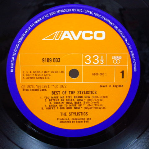 STYLISTICS (スタイリスティックス)  - The Best Of The Stylistics (UK Orig.LP/両面CS)