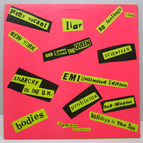 SEX PISTOLS (セックス・ピストルズ)  - Never Mind The Bollocks (UK 3rd Press LP/Vicious Credit On "EMI"/12 Tracks CVR)