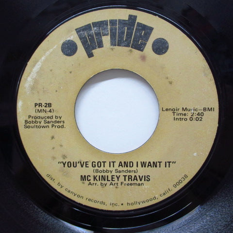McKINLEY TRAVIS - You've Got It And I Want It