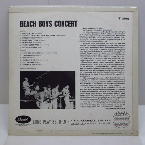 BEACH BOYS (ビーチ・ボーイズ ) - Concert (UK Orig.MONO)